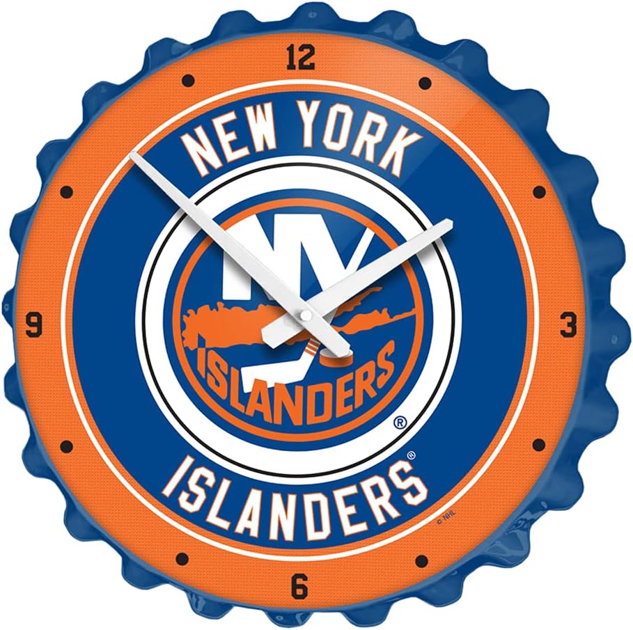 The Fan-Brand NHL Detroit Red Wings: Bottle Cap Wall Clock - Sports Team Bar Sign Décor - Home Man Cave, Party Decoration - Made On Demand