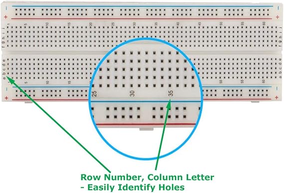 Tektrum Solderless Experiment Plug-in Breadboard Kit With Pre-formed Solid Jumper Wires For Proto-typing Circuit (830 Tie-points)