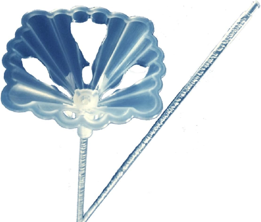 Plastic Balloon Cup (Large) & 20" Clear Bubble Stick for 18" Foil Balloons - Twist Lock Version - 25 sets