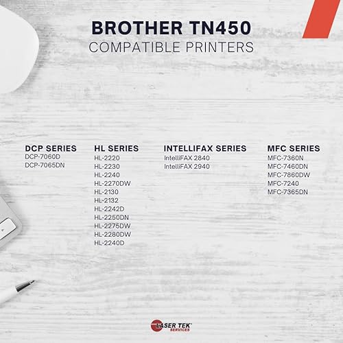 Miniatura 5 de Laser Tek Services Kit de recarga de tóner compatible con Brother TN450 TN420 TN-450 TN-420