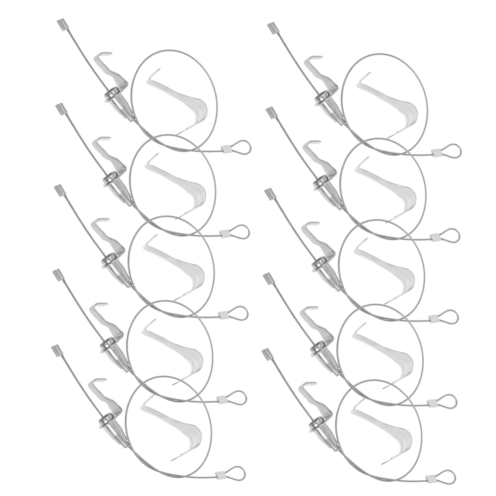 Housoutil Ganci per Appendere Quadri Filo Regolabile Facile da Installare Kit 10 Set in Acciaio Inox Argento per Esposizioni Artistiche