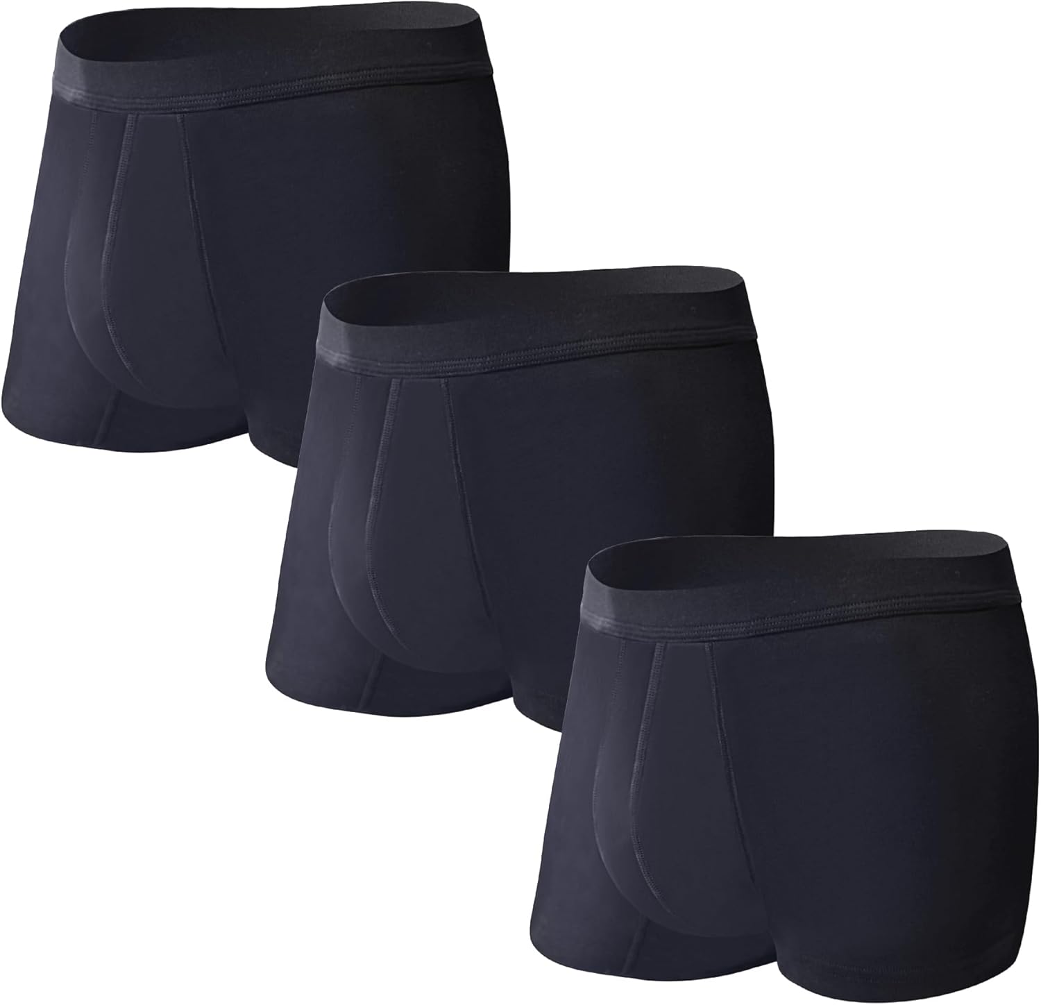 Washable Absorbency Urinary Incontinence Underwear for Men, Leak Proof Boxer Briefs for Bladder Leak Protection 3 Pack (4X-Large, Black)