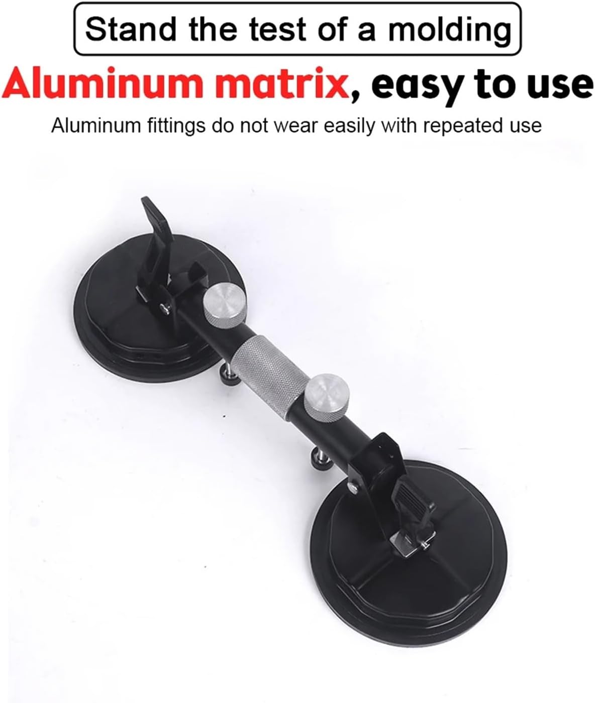 Floor Suction Cup Tool Adjustable Stone Seam Setter Professional Dual Vacuum Suction Cup Countertop Tensioner for Granite Marble(Iron)