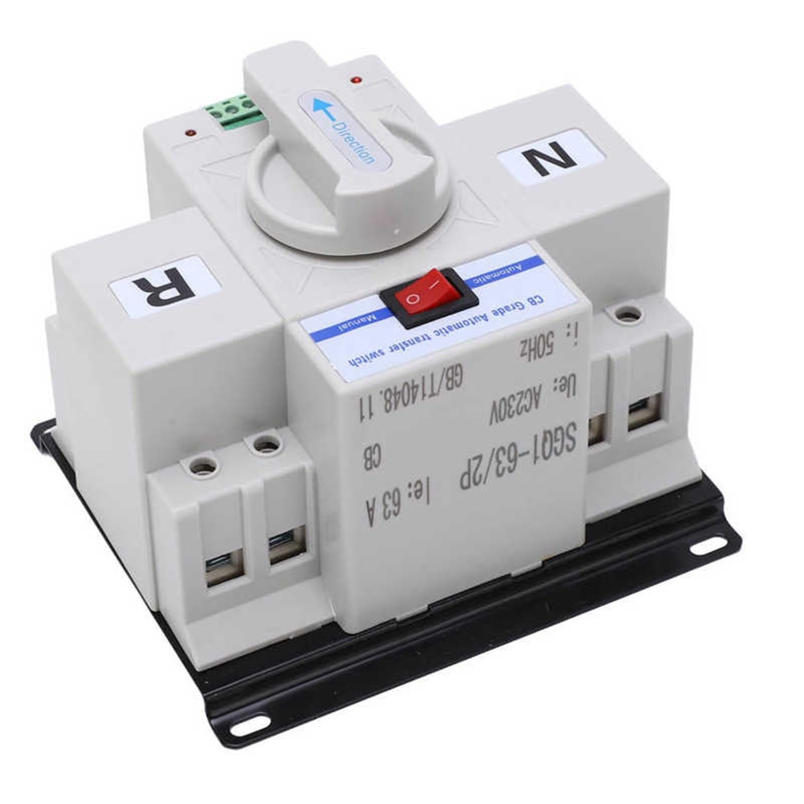SGQ1-63/2P 230V 63A automatyczny przełącznik transferowy, miniaturowy wyłącznik podwójny przełącznik