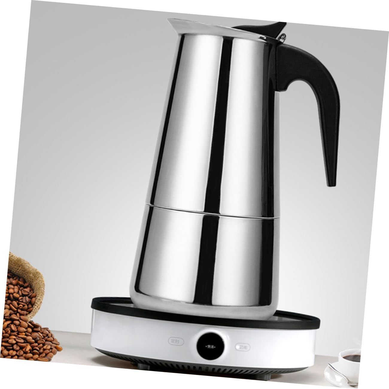SHOWERORO Drip Coffee Kettle Electric Coffee Maker Stainless Steel Stovetop Espresso Healthy Reliable