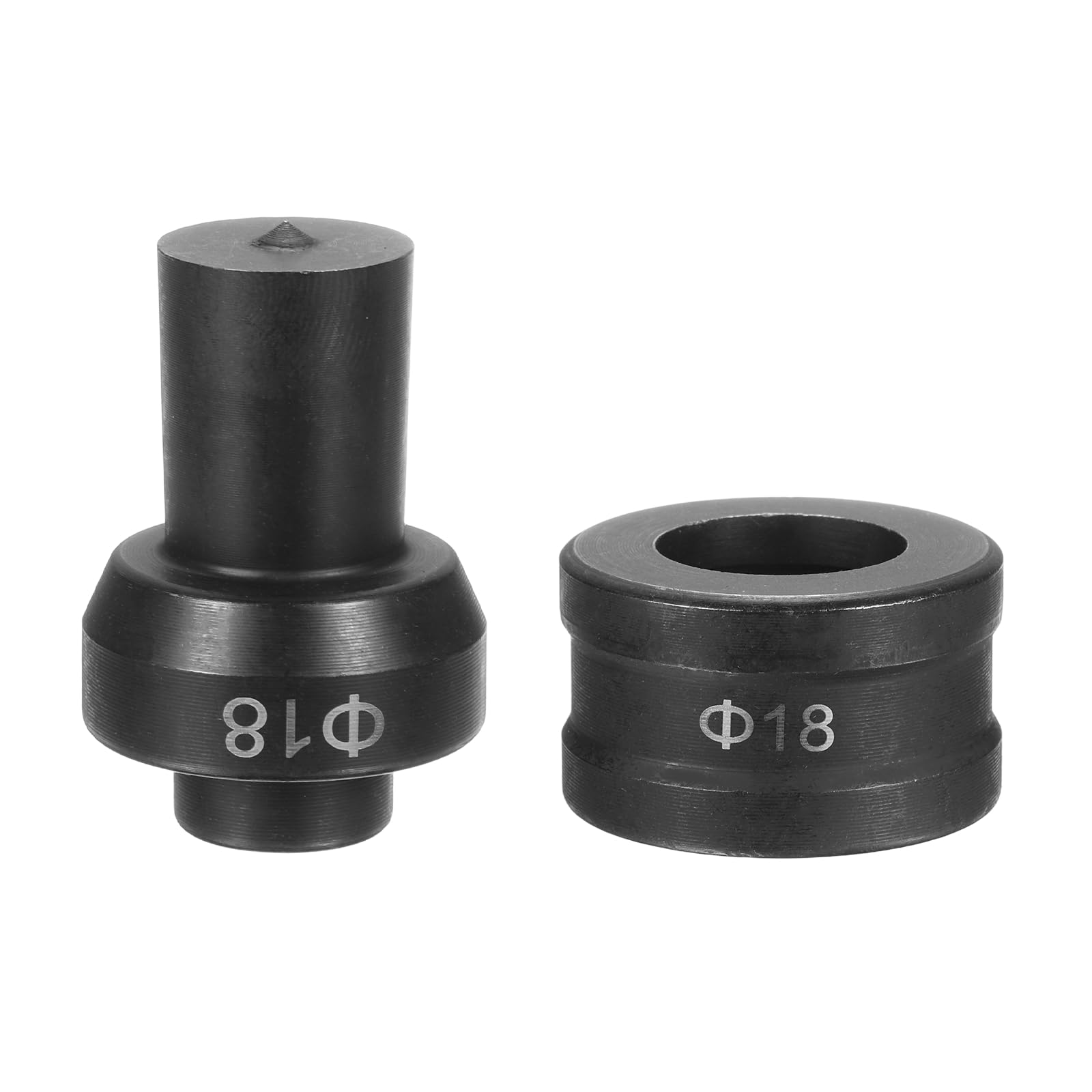 sourcing map Hydraulic Hole Punch Die 18mm Round Hole 40Cr Steel Electric Punching Kit for CH-60 Electric Punching Machine, Black
