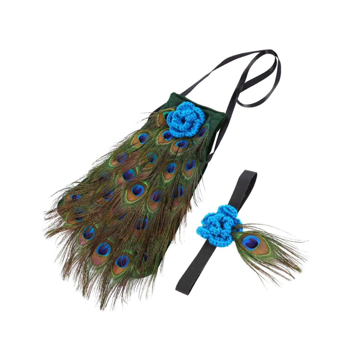 Gadpiparty 2piezas Disfraz De Fotografía para Recién Nacidos Ropa De Cosplay Infantil Accesorios para Sesiones De Fotos Traje De Peacock para Bebés Material y Cómodo