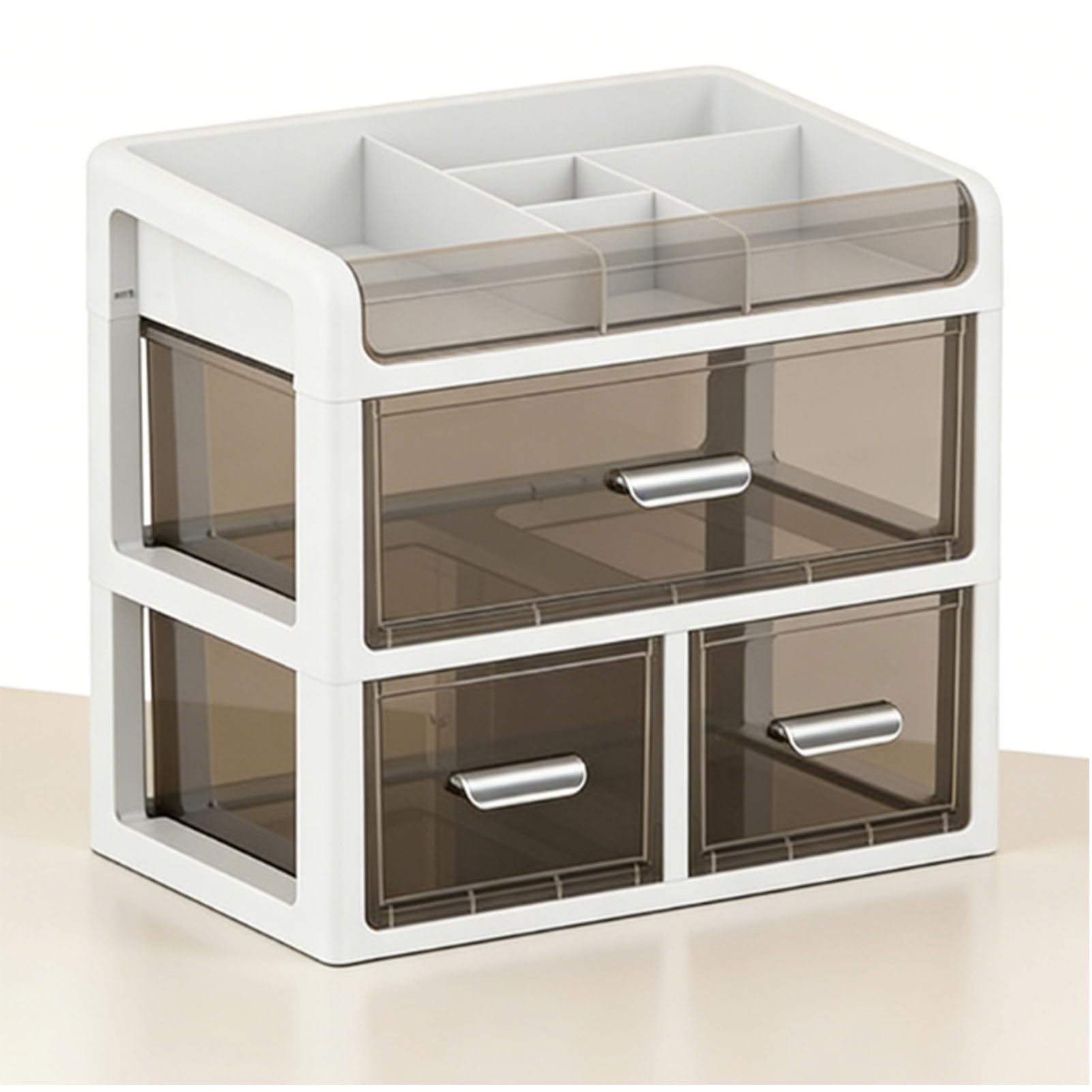 Organizer da Scrivania con Cassetti, Forniture per Ufficio Trasparenti di Cancelleria e Organizer per Trucchi, Ideale per Soggiorno, Camera da Letto, Bagno, Studio, Laboratorio, Ufficio,