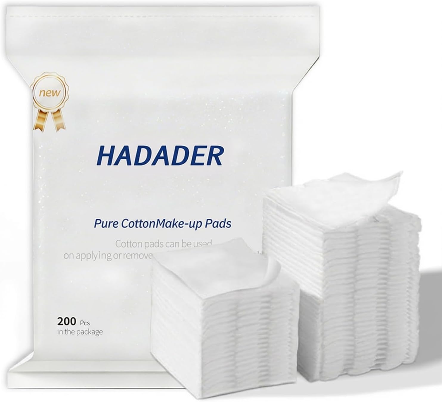 Cotton Pads - Includes 200 Squares - for Softener Application & Makeup Removal - 100% Natural, Super Soft