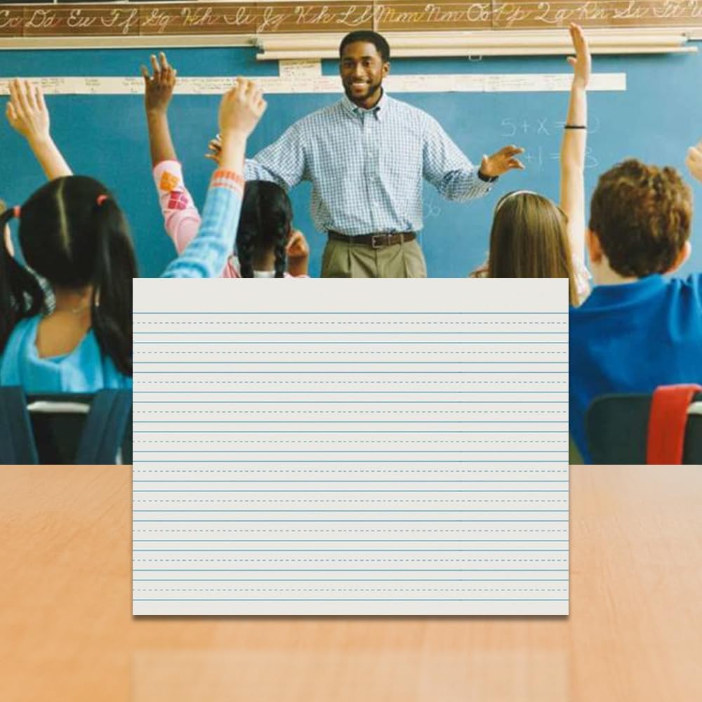 School Smart Skip-A-Line Ruled Writing Paper, 1/2 Inch Ruled Long Way, 11 x 8-1/2 Inches, Pack of 500,White