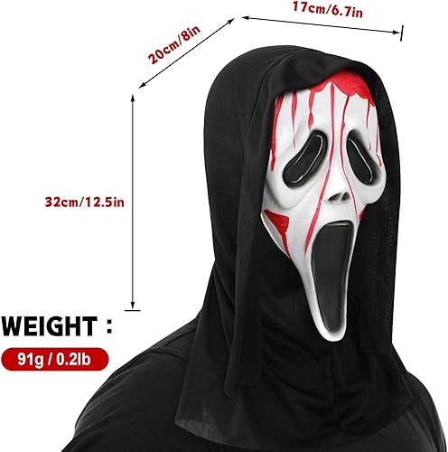 Miniatura 4 de Máscaras de terror de Halloween, máscaras de terror, disfraces de terror, juegos de rol de terror de Halloween, divertidas máscaras de látex de