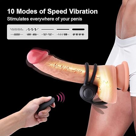 Silicona Anillo De Polla Vibrador 10 Vibraciones Modos ...