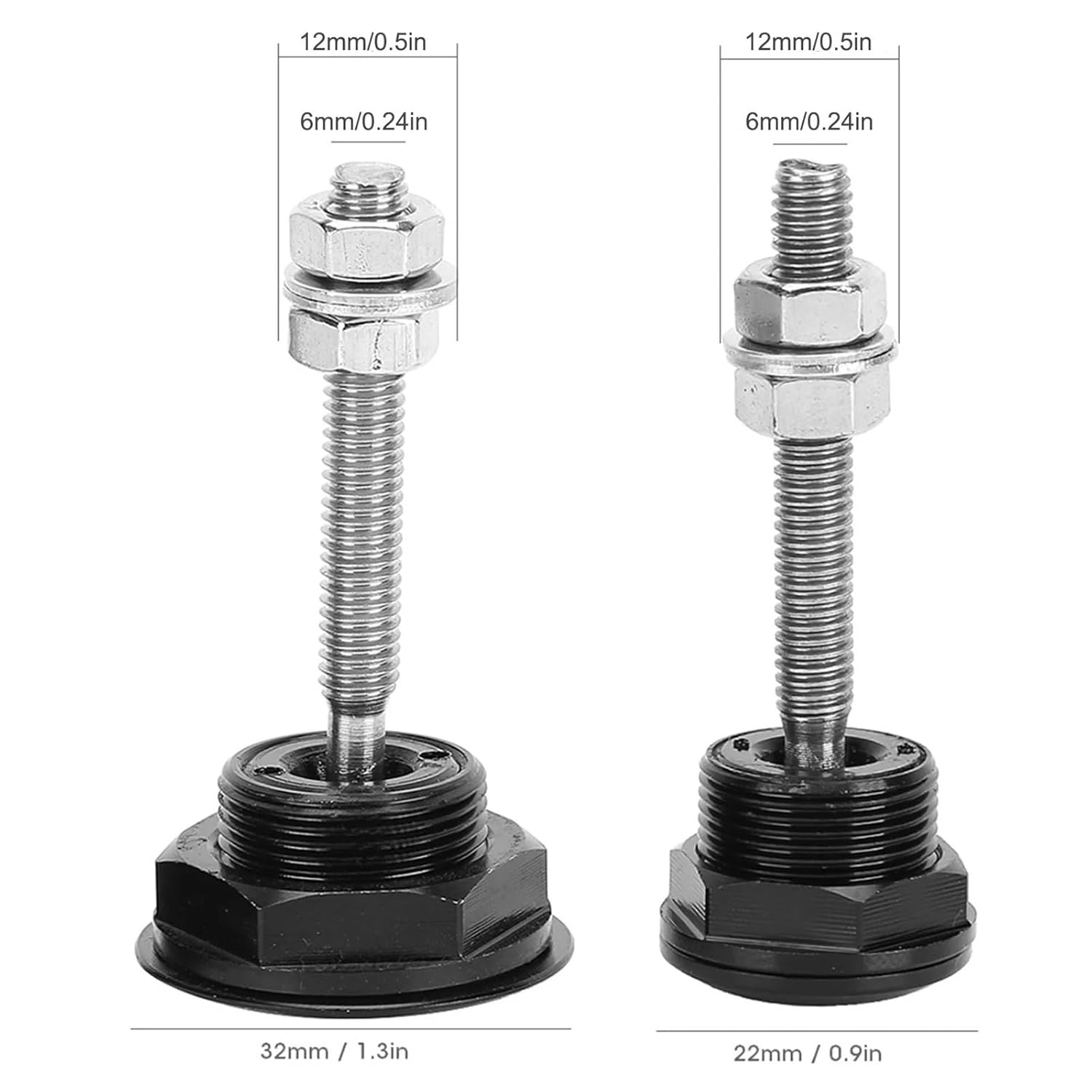 Hood Pins 2Pcs Bonnet Lock Universal Hood Pin Quick Release Push Button Bumper Clip Latches for Auto Car(22mm)