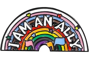 Rainbow Pride Flag Ally Enamel Brooch Pin - Show Your Support for LGBTQ+ Equality