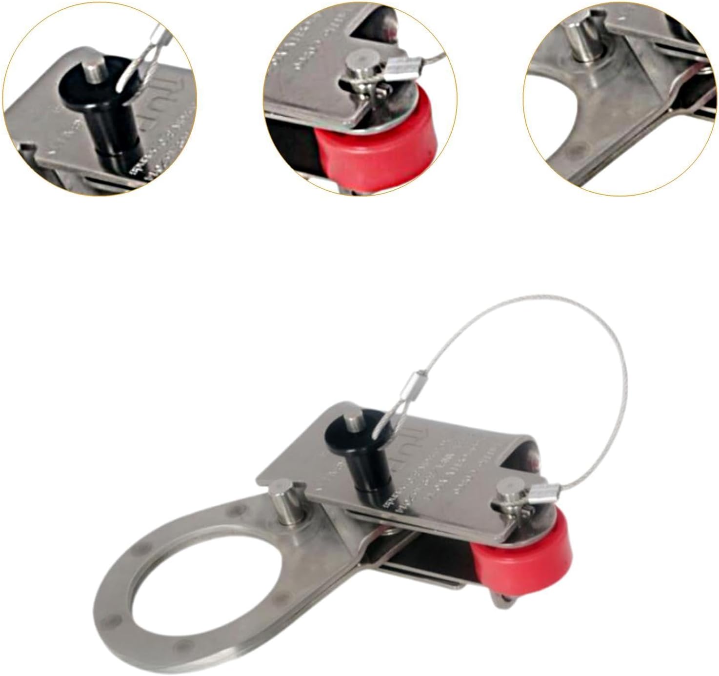 Rope Grab Arrest Ascender Stopper Security Gear Fall Protection Rope Protector for Rock Climbing Rappelling Outdoor