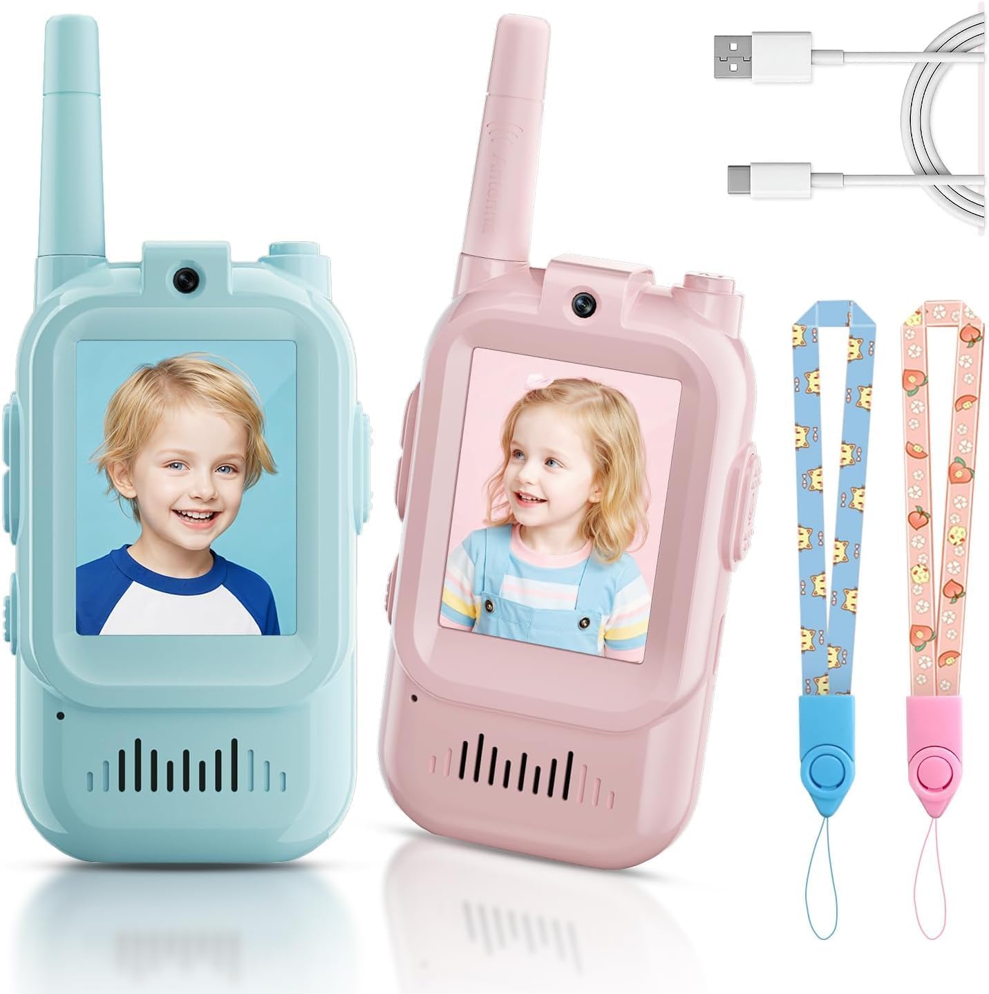 Pro | Video Walkie Talkies for Kids, Handheld 2 Pack Rechargeable Video Intercom Kids Walkies Talkies, Indoor Outdoor Toys for Family Games, Outside, Camping, Hiking for Boys Girls Ages 3-12 2026