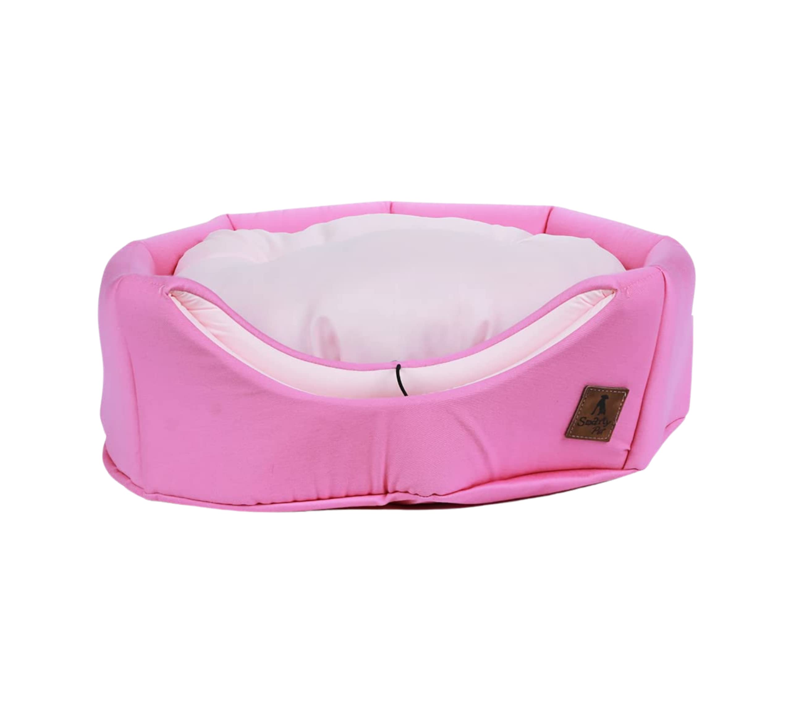 Foodie Puppies Soft & Light Weight Cat House for Kittens, Puppies and Baby Pets House Comfort Zone with Ball Toys & Removable Cushion (Baby Pink) 4