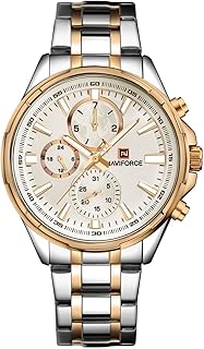 ساعة رجالي من نيفي فورس بلون أسود، موديل 9089S RG-W SET