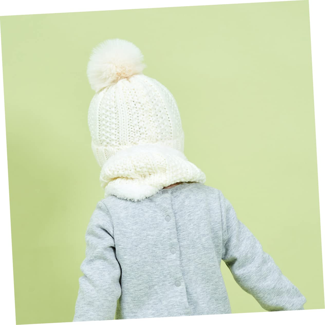Berretto per Cappello di Pile Cappello Invernale per Neonato Cappello Invernale Lavorato a Maglia Calda Ragazza con Cappello a Maglia Ragazze Caldo Acrilico Bianca