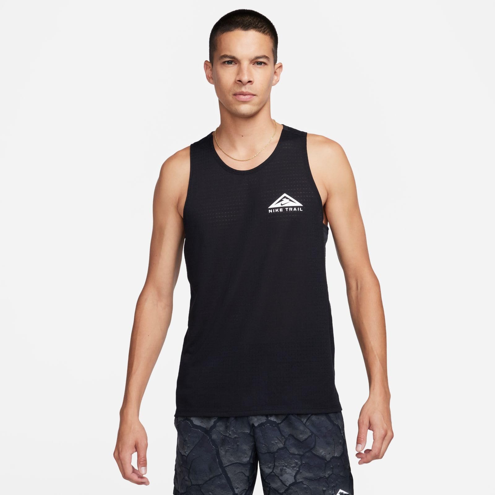 NIKE M Nk DF Trail Tank Solid Camiseta de Tirantes para Hombre