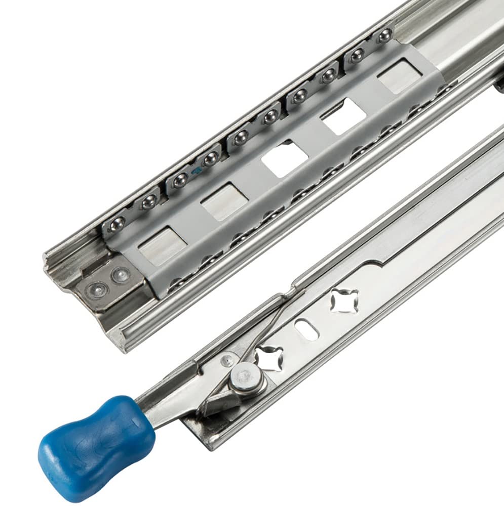 Guías para cajones de Alta Resistencia Guías para cajones de Alta Resistencia con Cerradura, rieles deslizantes telescópicos, rieles para Cajas de Herramientas, rieles para cajones con herr