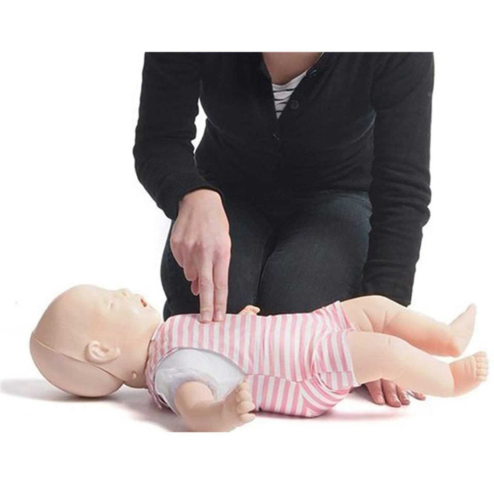 CPR-Puppe für Säuglinge, Trainingspuppe, Erste-Hilfe-Modell für Säuglinge, Simulator für kardiopulmonale Wiederbelebung, Erste-Hilfe-Trainingspuppe für die pädagogische Lehrforschung