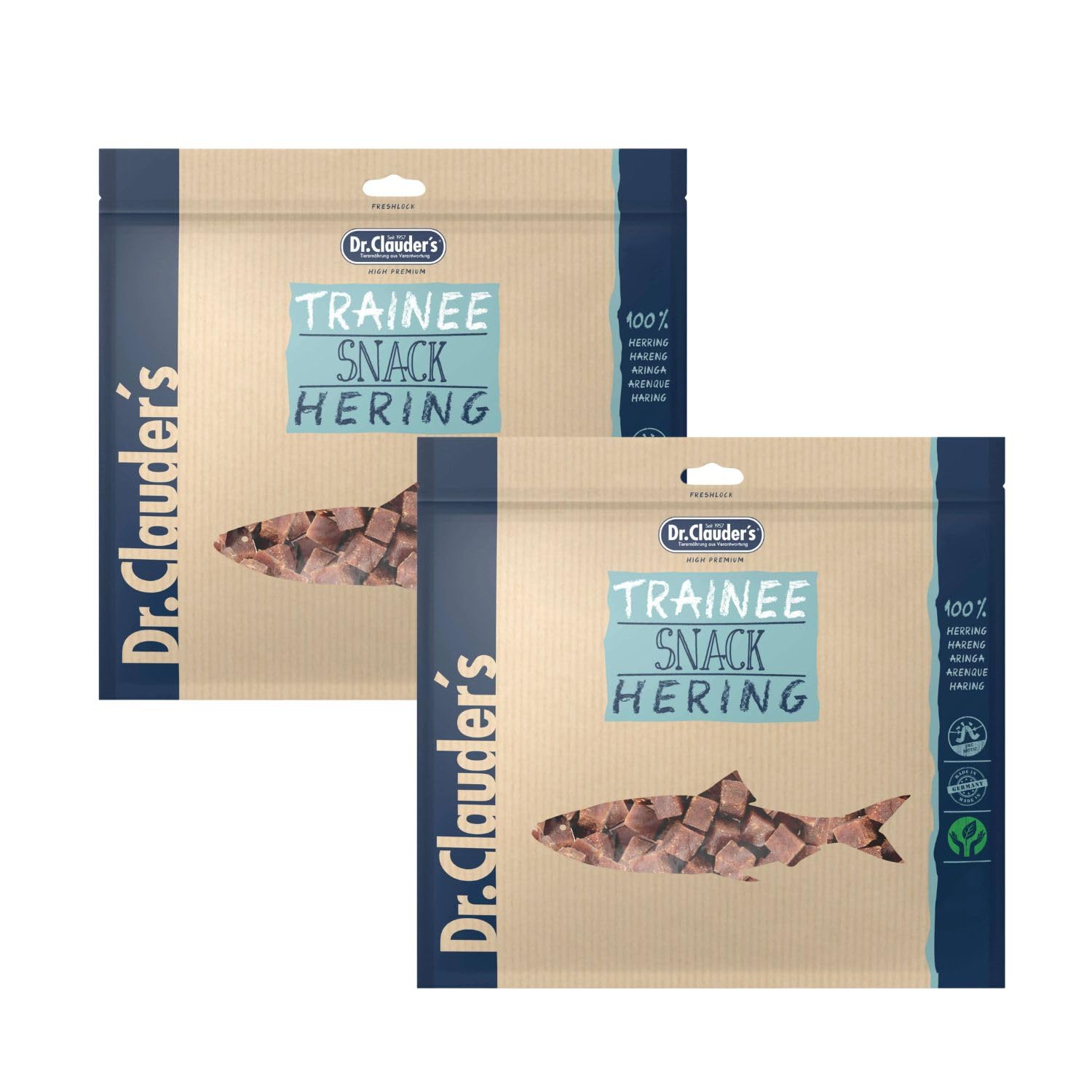 Snack Trainee de Arenque | para Perros y Gatos | 2 x 500 g | con FOS