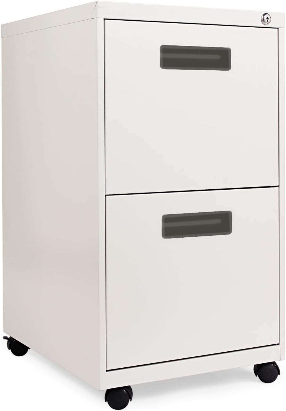 Alera PAFFLG Two-Drawer Metal Pedestal File, 14 7/8w X 19-1/8d X 27-3/4h, Light Gray