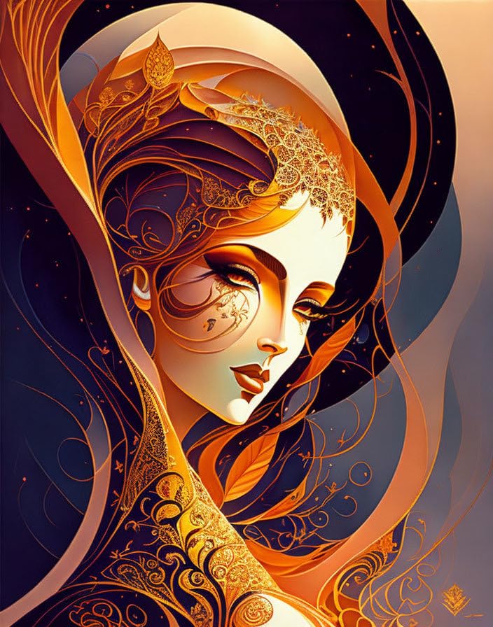 Affiches sur toile grand format portrait fantastique SERENDIPITP 58x90cm sans cadre