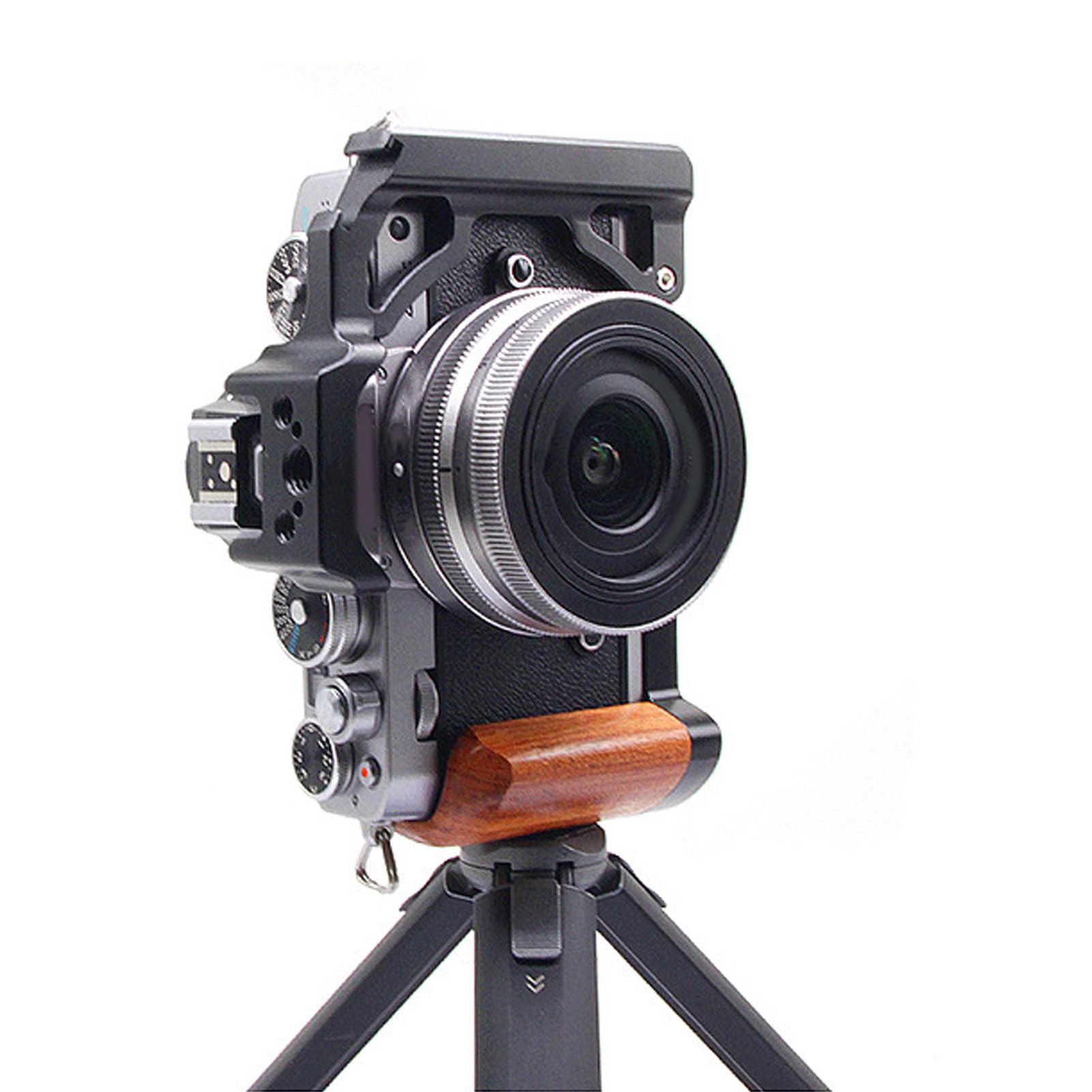 Cage D'appareil Photo pour Nikon ZFC, Plate-Forme D'appareil Photo Complète avec Poignée en Bois, avec Trous Filetés pour Chaussures Froides, Extension D'accessoires Pris en