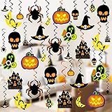 Halloween Hanging Decorations, 42PCS Ceiling Hanging Swirls Decor with Double Sided Cutouts, 7...