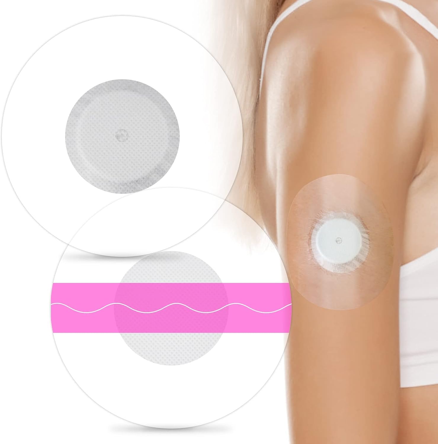 100Pack Freestyle Libre Sensor Covers Waterproof Lingo CGM Patches