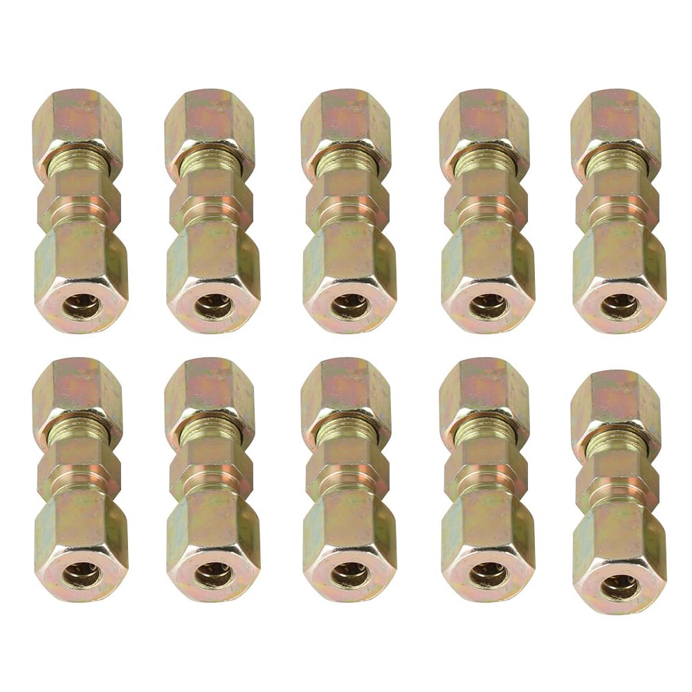 Kit di 10 connettori per tubi del freno, raccordi per tubi del freno, kit di tubi freno da 3/16", "raccordi a compressione in ottone autobloccante da 4,75 mm, kit di tubi freno auto