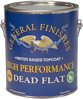 General Finishes High Performance Water Based Topcoat, 1 Gallon, Dead Flat