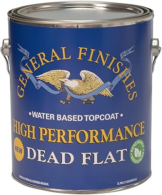 General Finishes High Performance Water Based Topcoat, 1 Gallon, Dead Flat
