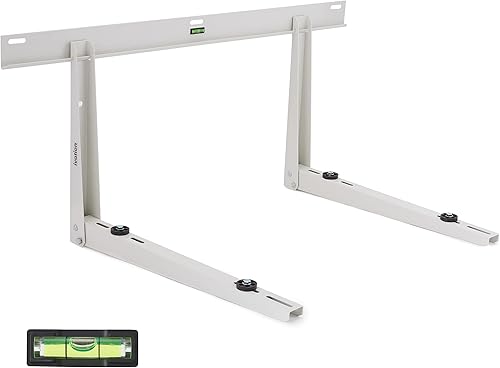 Ivation Soporte de montaje de CA dividido, sistema universal de montaje en pared para exteriores con hardware y nivel para condensador de aire