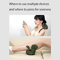 Vista 4 de 1PC Neck Shoulder Massager, Portable Shiatsu Heated Massager, DeepTissue 4DKneading Massage, Real Hands Massagers with Heat, Simulated Hand Neck and