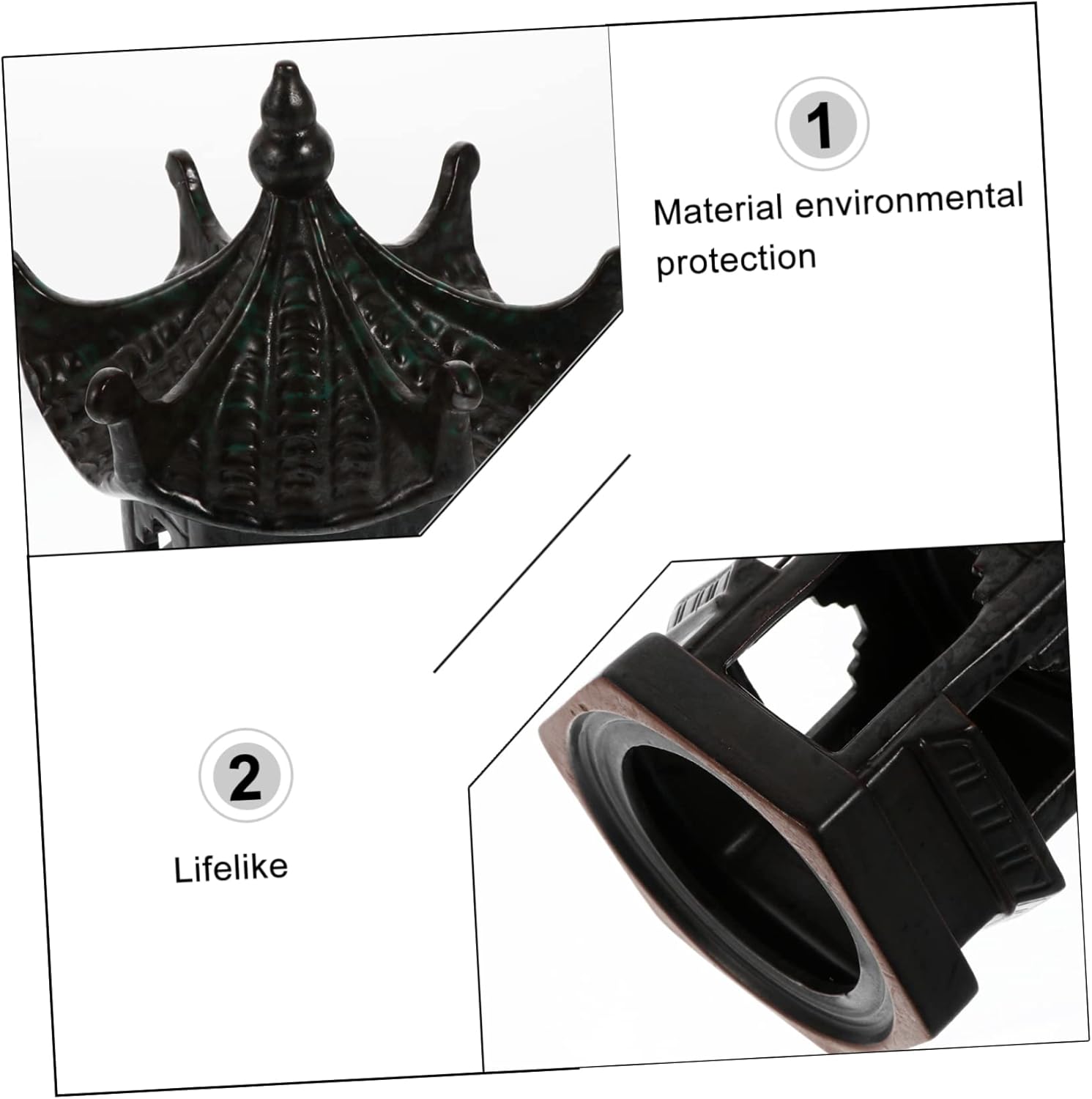 Unique Miniature Hexagon Pavilion Garden Decor Durable Micro Landscape Adornment for DIY Zen Gardens Vivid Design for Home and Classroom Use