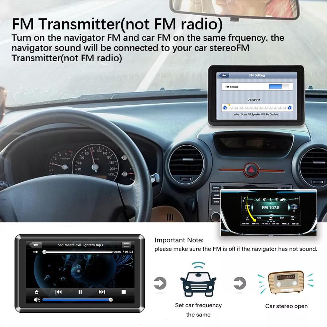 Navigatore GPS da 5 pollici per auto e camion 2026 - Navigatore touchscreen con mappe del Regno Unito e Europa, aggiornamenti mappe gratuiti a vita, trasmissione vocale, avviso autovelox, unità GPS