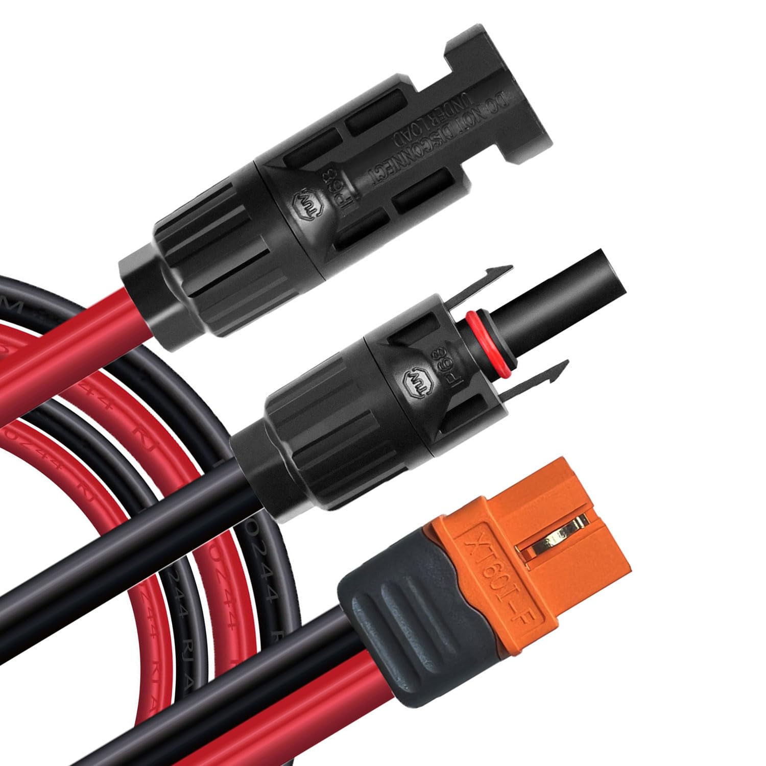 ZkeeShop Solar Charge Cable Solar Connector to XT60i Adapter Connector Connecting Solar Panel XT60i-F Extension Cable 10AWG Cable Compatible for Solar