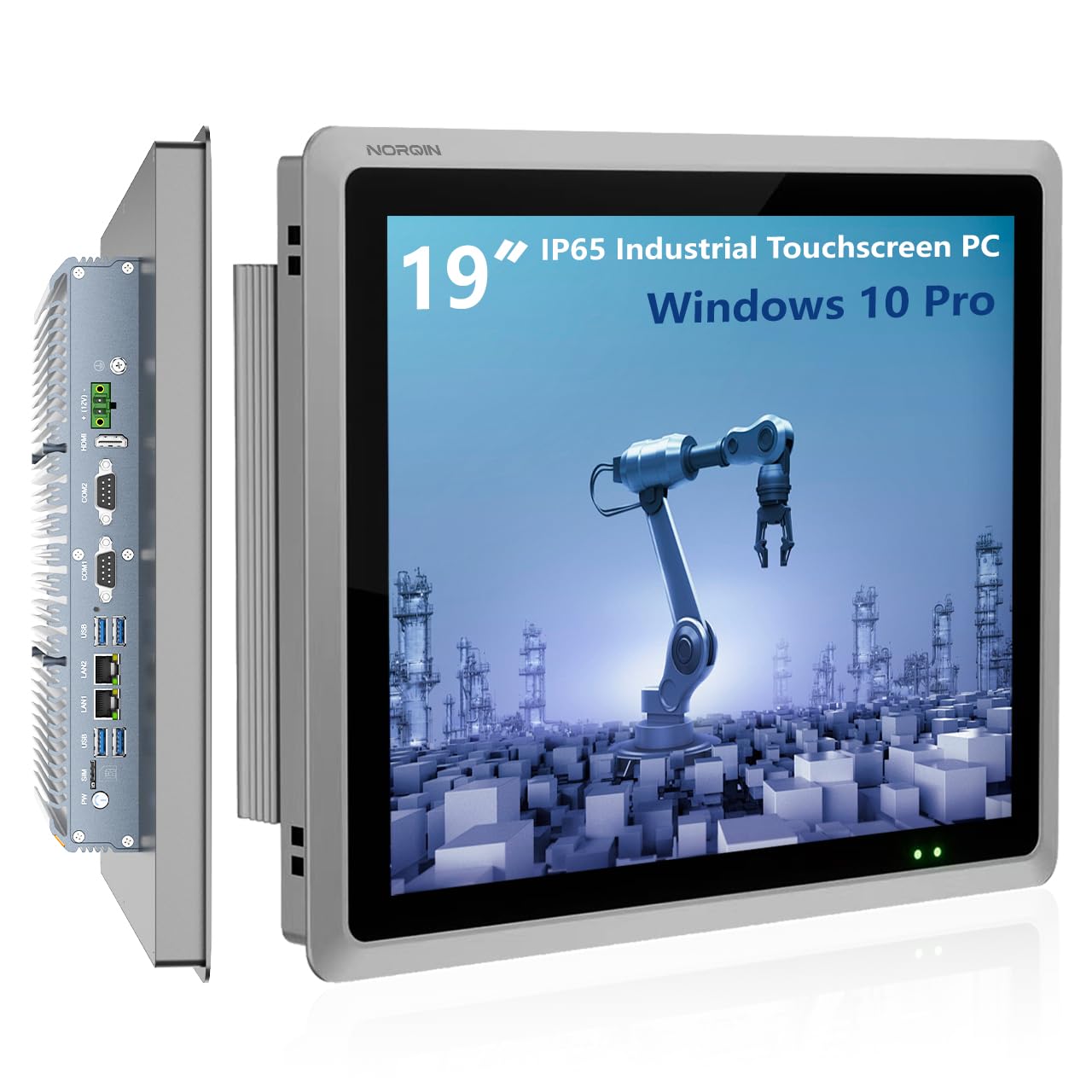 19" Fanless Industrial Panel PC, All-in-One Touchscreen Computer