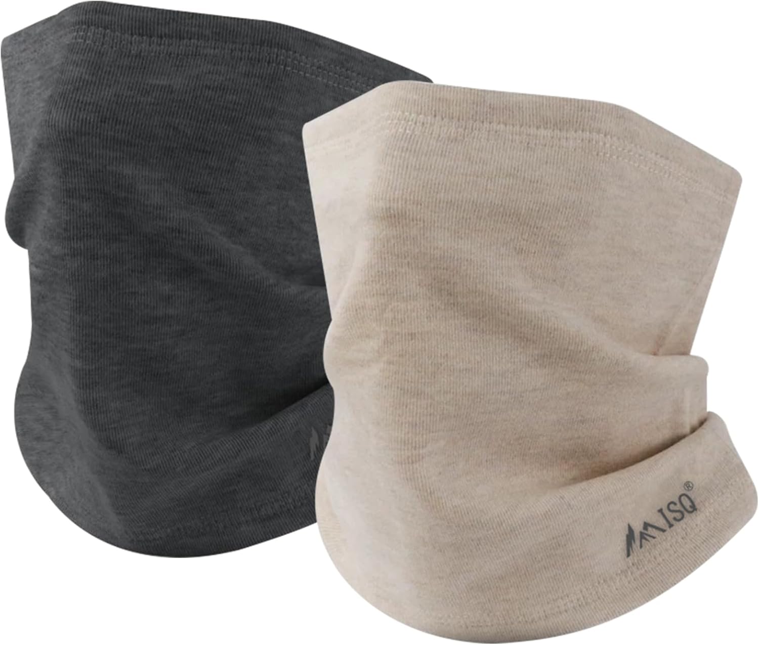 ISQ 2 Pack Winter Neck Warmer Gaiter Plush Windproof Ski Mask Scarf for Men&Women