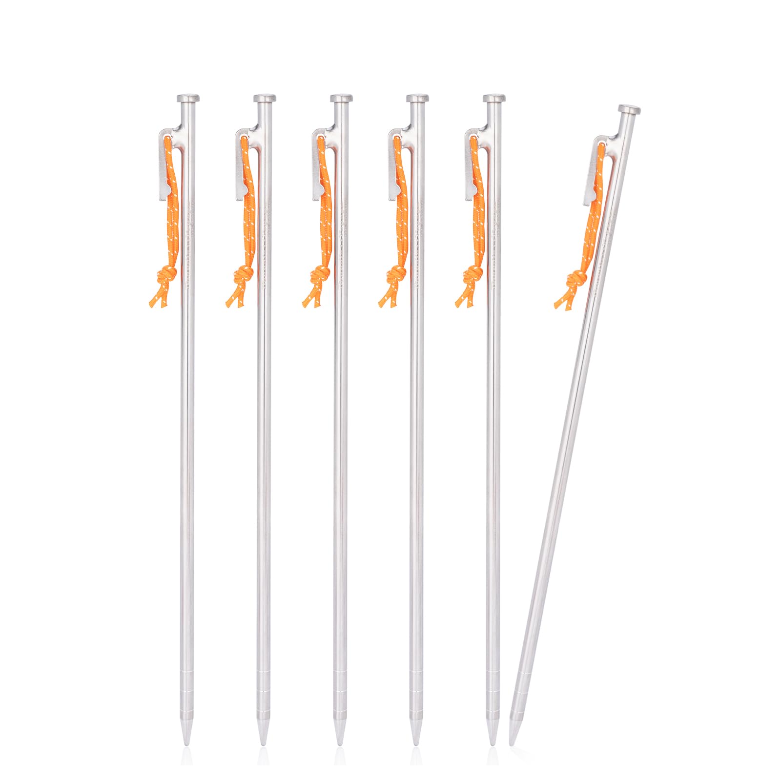iBasingo 35cm Titanlegierung Heringe Metall Heavy Duty Screw Harte Bodenpfähle Langlebige Befestigungsnägel Garten Outdoor Camping Zelt Pins Feste Beschläge für Zaunnetz Regenplanen Mat Ti4015P