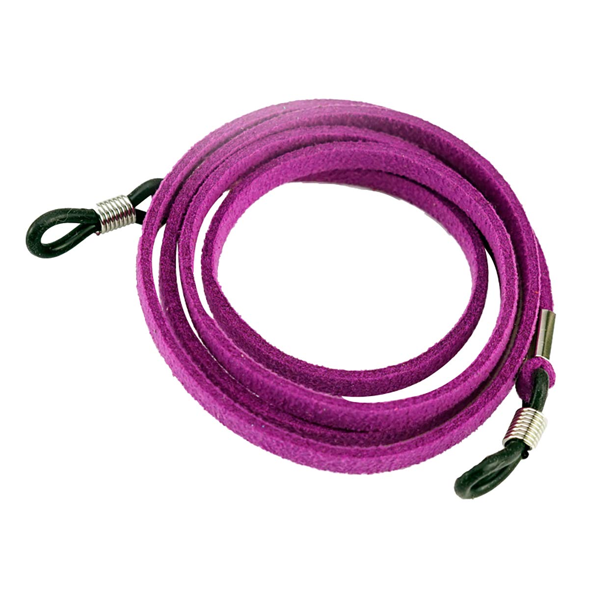LKXHarleya Purple Leather Eyeglass Strap Eyeglass Cord Elastic Sunglasses Necklace Chain Reading Glasses Chain Holder, Purple
