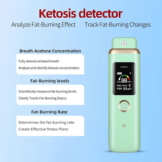 Ketone Breath Meter, High Accuracy Ketone Breath Analyzer, Newly Upgraded Ketone Tester for Tracking Your Ketones