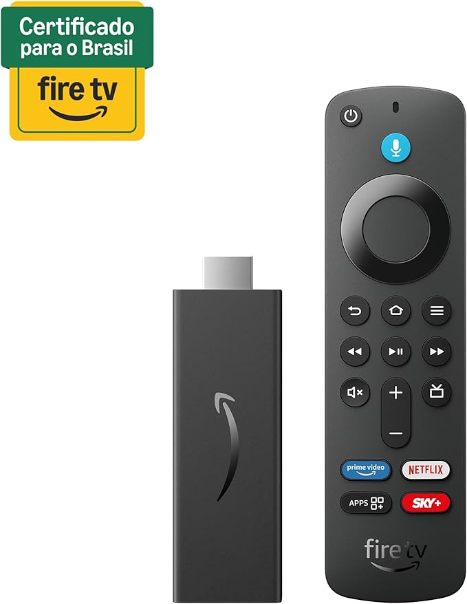Fire TV Stick HD (Geração mais recente) | Com controle remoto por voz com Alexa (inclui comandos de TV), controles de casa inteligente e streaming em HD Fire TV Stick HD (Geração mais recente) | Com controle remoto por voz com Alexa (inclui comandos de TV), controles de casa inteligente e streaming em HD