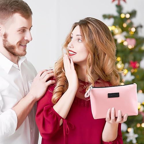 Miniatura 9 de Bolsas de cosméticos para mujer, pequeña bolsa de maquillaje para monedero, bolsa de maquillaje de piel sintética, bolsa de maquillaje de viaje con