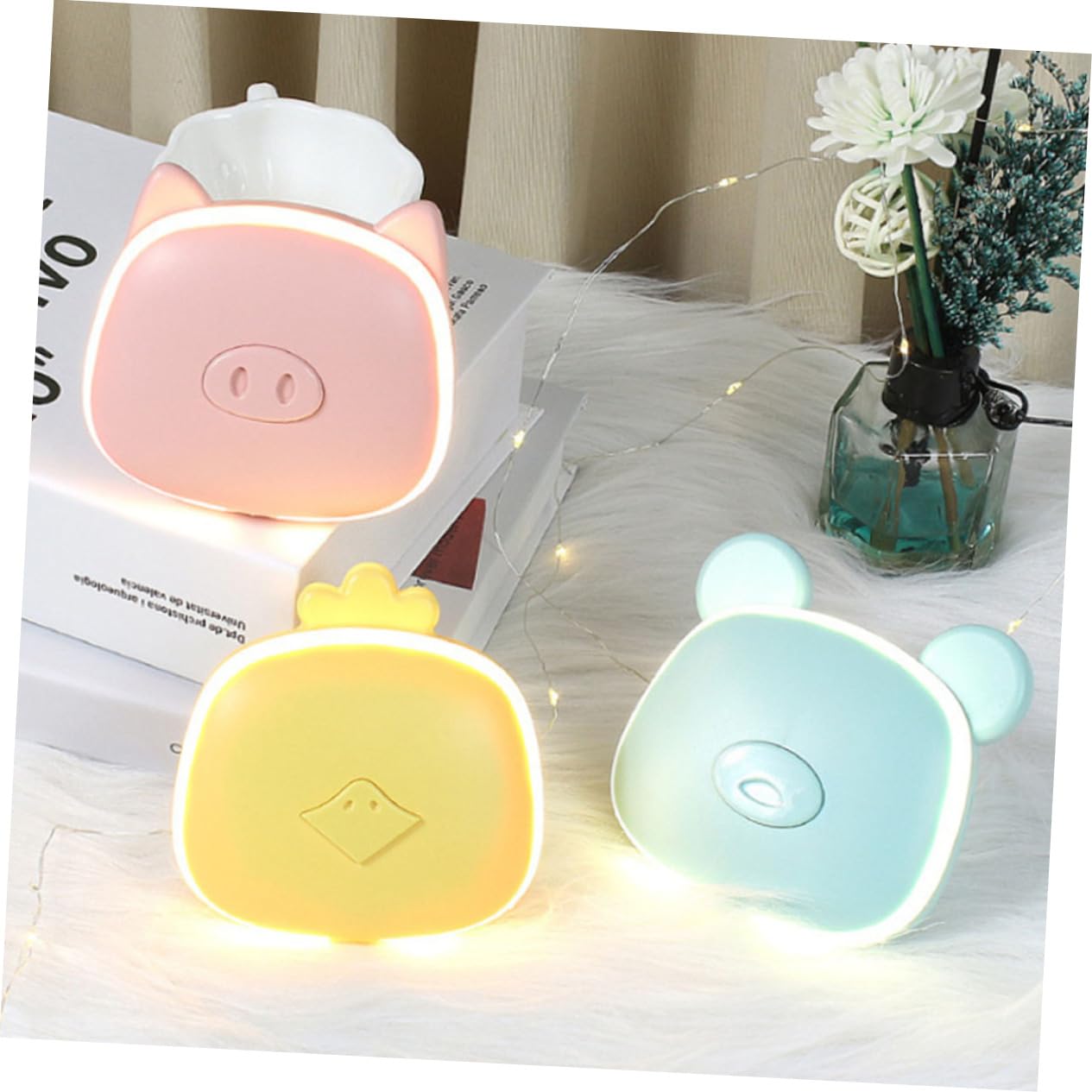 Yardwe 3pezzi Scaldamani Usb Ricaricabile Mini Portatile Ergonomico Forma Di Animale Caldo e Comodo Per Inverno Per Ufficio e Attività All Aperto