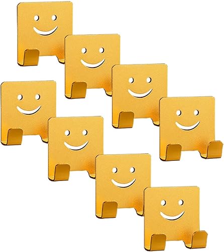 XUEBEI Soporte para maquinilla de afeitar (paquete de 8) autoadhesivo, resistente gancho de almacenamiento, ducha, baño, cocina, para enchufe, bata,