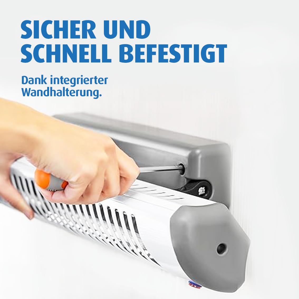 reer EasyHeat Wickeltisch-Wärmestrahler | Wand-Heizstrahler für den Wickeltisch | Wärmelampe fürs Baby | Baby Erstausstattung | 230V/500W | Weiß